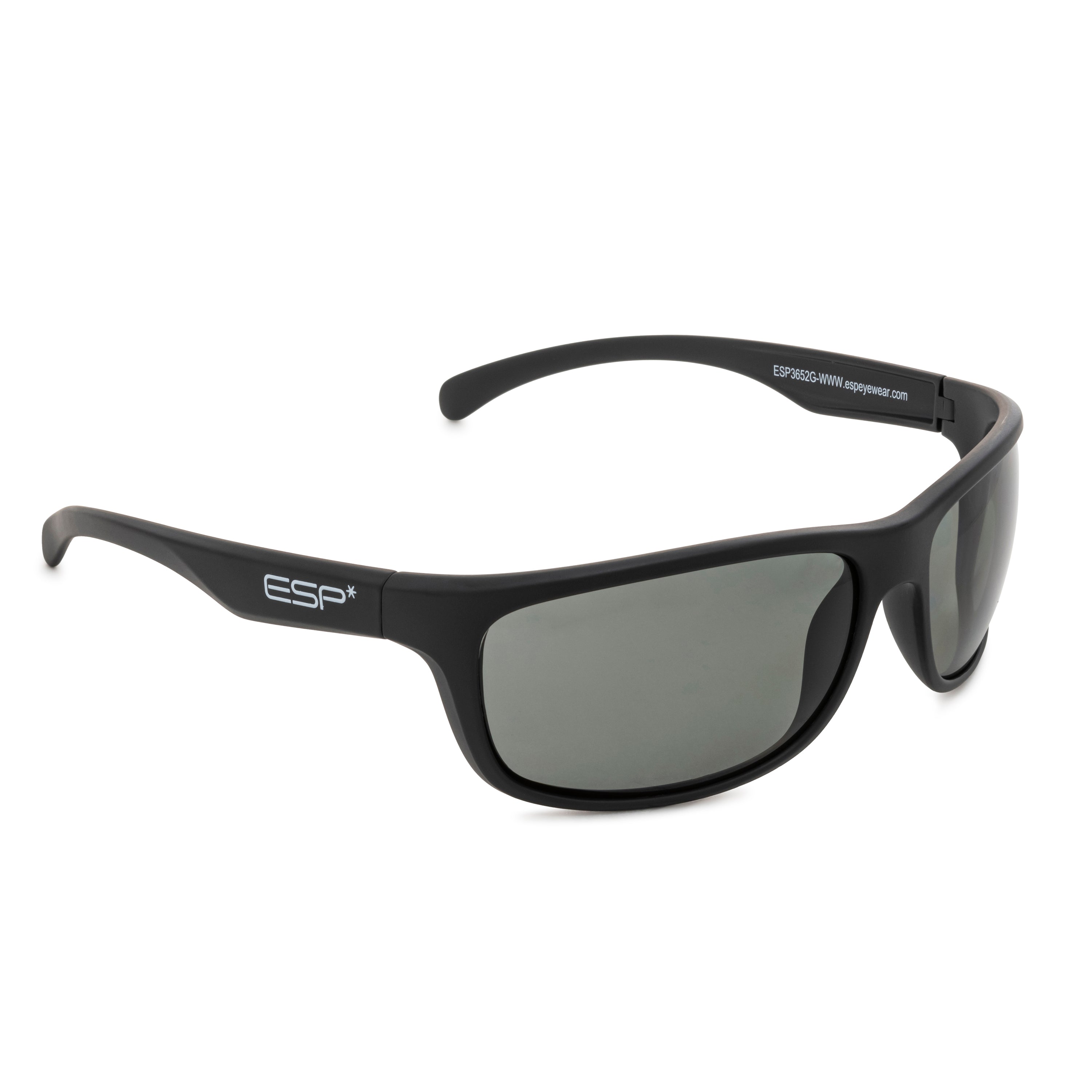 Flare Matte Black Melanin Polarized Grey Lenses ESP Eyewear